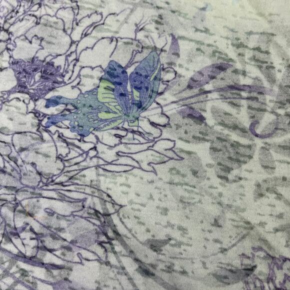 Sonoma Sleeveless Floral Burnout Knit Tank Top Blouse 1X - Picture 4 of 10